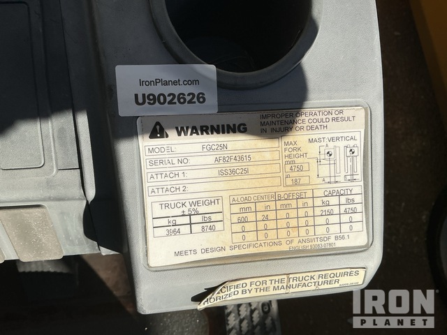 MONTACARGAS 2016 MITSUBISHI FGC25N