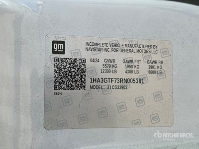 2024 GMC G3500 Cutaway Van 4x2 Camiones