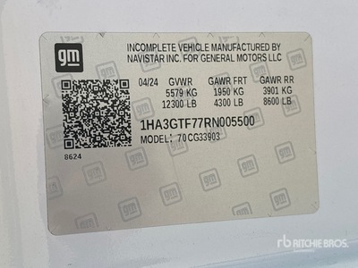 2024 GMC G3500 Cutaway Van 4x2 Camiones