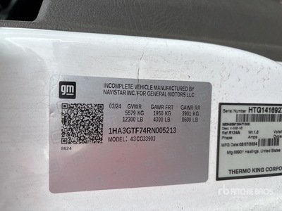 2024 Chevrolet G3500 4x2 Kühlfahrzeuge