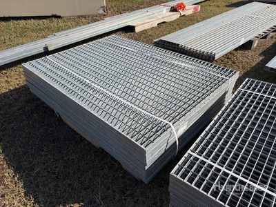 Quantity of (9) Hot Dip Galvanized Grate 48X42X1 ½