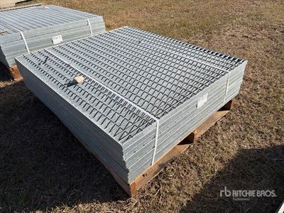 Quantity of (9) Hot Dip Galvanized Grate 56 in X 42 in X 1.5 in