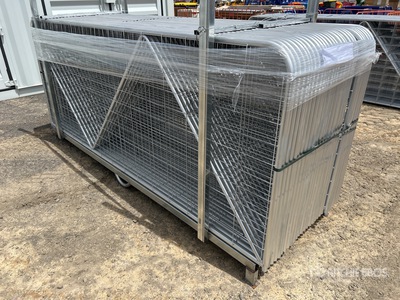 Quantity of (27) BYT 3 m x 1.17 m Galvanized Mesh Puerta de ganado (Unused)
