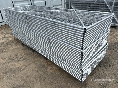 Quantity of (30) BYT 3 m x 1.17 m Galvanized Mesh Puerta de ganado (Unused)