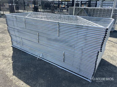 Quantity of (34) BYT 3 m x 1.17 m Galvanized Mesh Puerta de ganado (Unused)