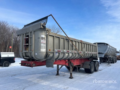 1980 Fruehauf 25 ft T/A Aluminum End Dump Trailer