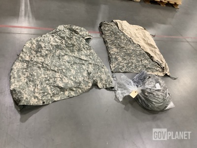 (10) ICS Improved Combat Shelters & (7) Tarpaulins