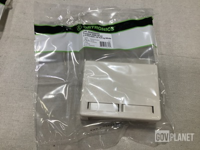 (485) Ortronics OR-40400055 TrackJack 4-Port Fog White Surface Mount Boxes