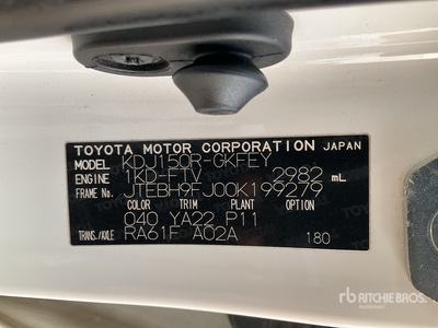 2018 Toyota Prado 150R 4x4 Véhicule utilitaire sport