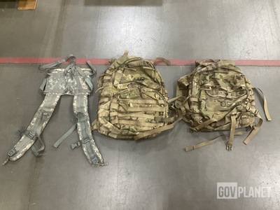 (34) Enhanced Frame Shoulder Straps, (19) Assault Packs & Assorted Items