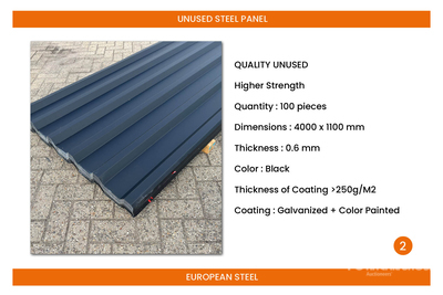 Quantity of (100) Roofing Sheets (Unused)