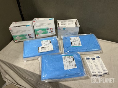 (1) Case of Chest Drains, (2) Cases of Surgical Masks & Assorted Items