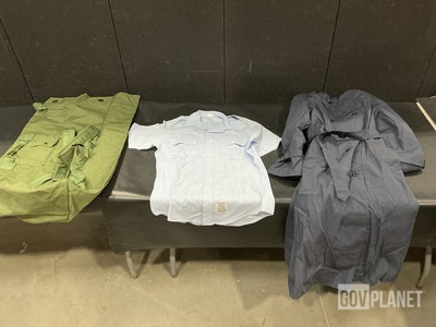 (87) Men's Shirts, (72) Duffel Bags, (3) All-Weather Coats & Assorted Items