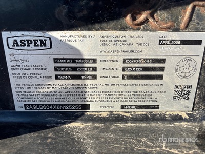 2006 Aspen HHT/RL Quad/A مقطورة بعنق قابل للطي