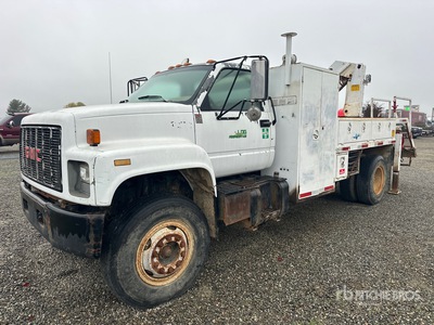 National 55 9000 lb Knuckle Boom on 1994 GMC C7500 4x2 Camión Grúa