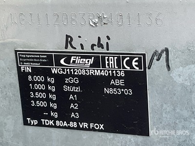 2024 Fliegl TDK 80A-88 VR Fox 3-Way End Dump Trailer (Unused)