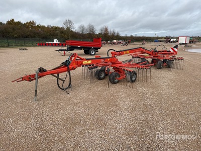 2012 Kuhn GA6632 6.3 m Semi-Mount 2 Rotor Andaineur ヘイレーキ