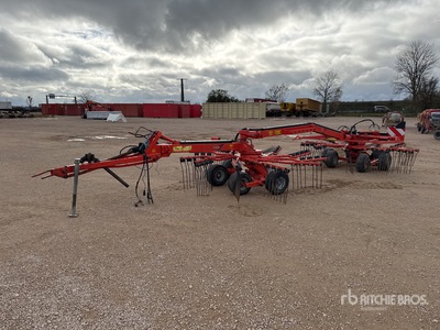 2012 Kuhn GA6632 6.3 m Semi-Mount 2 Rotor Andaineur Andanatore fieno