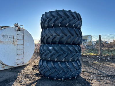 Quantity of (4) Firestone 710/70R42 を見 Tires - Fits John Deere R4038