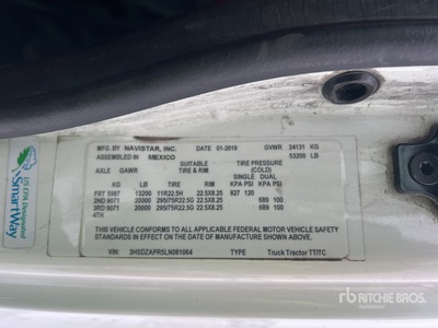 2020 International LT625 T/A Sleeper Truck Tractor