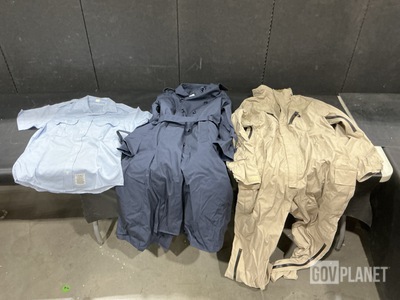 (57) Men's Shirts, (5) Fuel Handler's Coveralls & Assorted Items