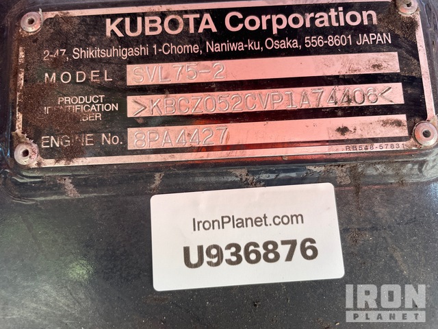 MINI CARGADOR SOBRE ORUGAS 2023 KUBOTA SVL752