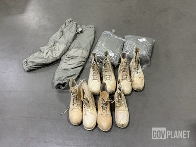 (4) Pairs of Cold Weather Boots, (3) Cold Weather Trousers & Assorted Items