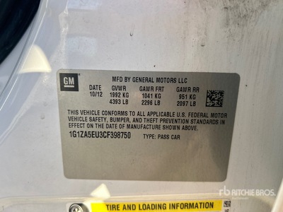 2012 Chevrolet Malibu Autovettura