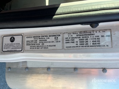 2016 Hino 268 4x2 Kastenwägen