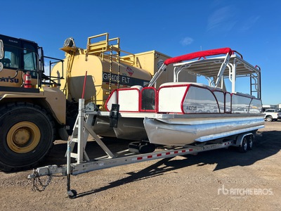 2024 Aloha Tritoon Double Decker 30 ft With Water Slide Pontoon Boat w/2020 Kokopelli Trailer Trailer