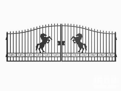 Greatbear 20ft Iron Gate Artwork "Horse" in the Mi (Unused)