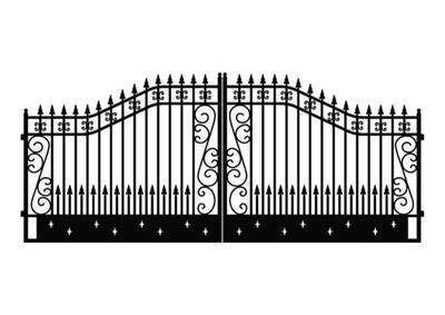 Greatbear 18ft Bi-Parting Wrought Iron Gate With S Driveway Gate (Unused)