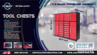 Steelman Work Bench 7FT-16D RED (Unused)