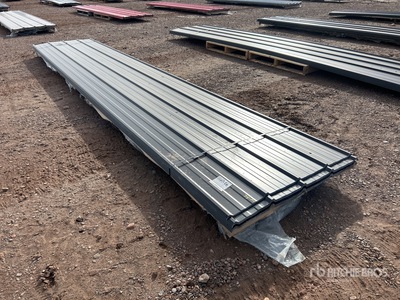 Quantity of 16 ft Black Metal Roofing Sheets (Unused)