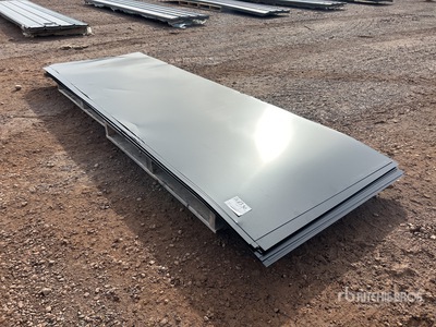 Quantity of 10 ft Black Metal Roofing Blanks (Unused)