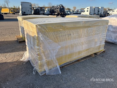 Quantity of (75) .5 in x 4 in x 8 ft Fiberglass Insulation (Unused)