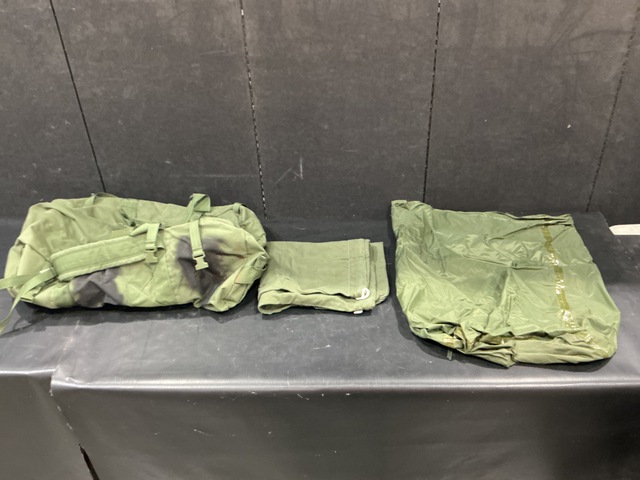 (91) Barracks Bags, (11) Duffel Bags, (49) Clothing Bags & Assorted Items