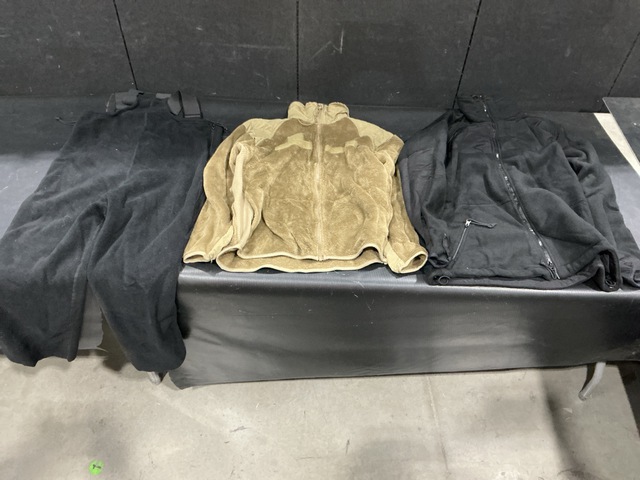 (2) Cold Weather Shirts, (56) Cold Weather Jackets & Assorted Items