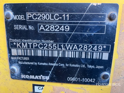 2021 Komatsu PC290LC-11 Tracked Excavator