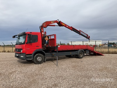 2007 Toimil 120 3S 4330 kg on 2007 Mercedes-Benz Atego 1524 4x2 Camion à plate-forme avec grue