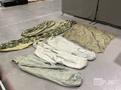 (9) Sleeping Bags, (30) Tarpaulins, (3) Bivy Covers & Assorted Items