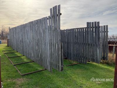 Quantity of (4) 30 ft x 8 ft Free Standing Wind Fence