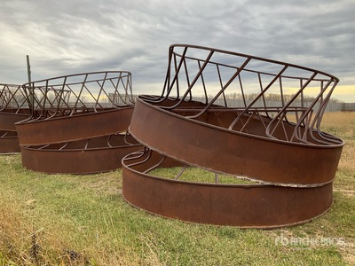 Quantity of (4) Round Bale Livestock Feeder