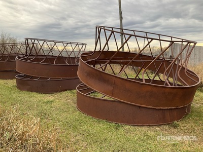 Quantity of (4) Round Bale Livestock Feeder