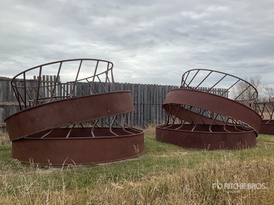 Quantity of (4) Round Bale Livestock Feeder