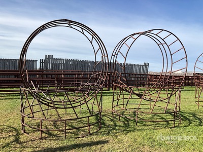 Quantity of (4) Round Bale Livestock Feeder