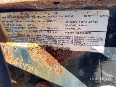 2015 Felling 22500 lb 24 ft T/A Equipment Trailer