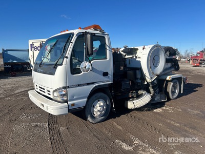 Tymco on 2006 Isuzu NPR Sweeper Truck