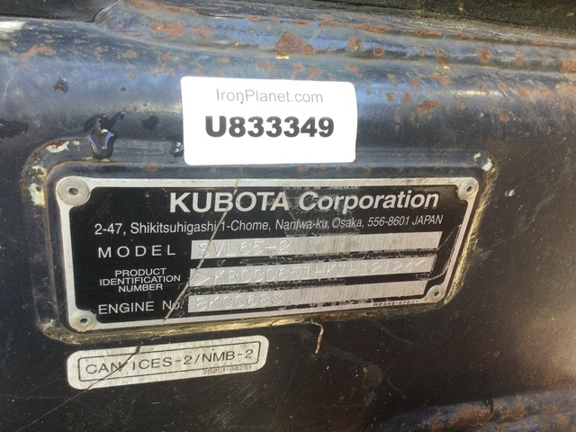 MINI CARGADOR SOBRE ORUGAS 2020 KUBOTA SVL652HC