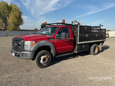 Liftmoore L-21 2000 lb Straight Boom on 2011 Ford F-550 XL 4x2 Flatbed Truck with Crane